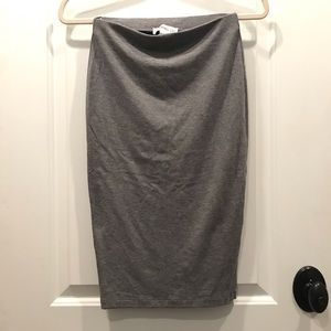 Gray Pencil Skirt